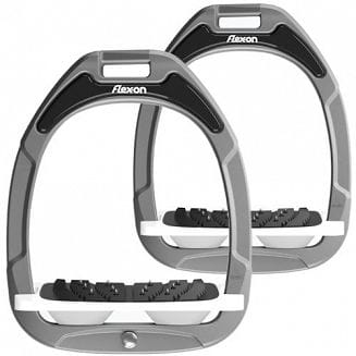 Strzemiona Flex-On Green Composite Grey/Black/White Z Skośne, kolce - Cavalo